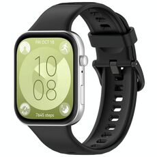 Per Huawei Watch Fit 3 trova il cinturino sportivo in silicone con fibbia colorata (nero)