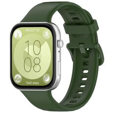 Per Huawei Watch Fit 3, scopri il cinturino sportivo in silicone con fibbia colorata (verde militare)