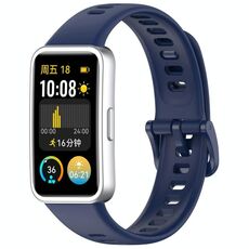 Cinturino per orologio in silicone lucido xDfind con bottone a pressione per Huawei Band 10/9/8 (blu scuro)