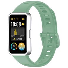 Cinturino per orologio in silicone lucido xDfind con bottone a pressione per Huawei Band 10/9/8 (verde scuro)