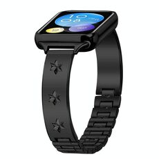 Cinturino in metallo con fiocco di neve e petali per Xiaomi Mi Band 8 Pro / Redmi Watch 4 (nero)