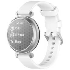 Cinturino in silicone con fibbia argentata a sgancio rapido per Garmin Lily 2 xDfind (bianco)