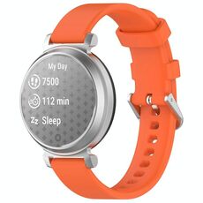 Cinturino in silicone con fibbia argentata a sgancio rapido per Garmin Lily 2 xDfind (arancione)