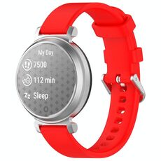 Cinturino da polso in silicone con fibbia argentata a sgancio rapido per Garmin Lily 2 xDfind (rosso)