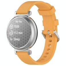 Cinturino da polso in silicone con fibbia argentata a sgancio rapido per Garmin Lily 2 xDfind (giallo)