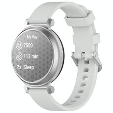 Cinturino in silicone con fibbia argentata a sgancio rapido per Garmin Lily 2 xDfind (grigio chiaro)