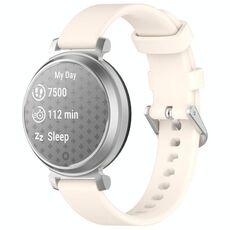 Cinturino da polso in silicone con fibbia argentata a sgancio rapido per Garmin Lily 2 xDfind (Starlight)