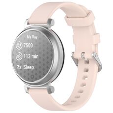 Cinturino in silicone con fibbia argentata a sgancio rapido per Garmin Lily 2 xDfind (rosa)