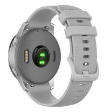 Cinturino per orologio in silicone tinta unita a quadri piccoli xDfind da 20 mm (grigio)