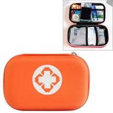 25 in 1 EVA Portable Car Home Outdoor Emergency Supplies Kit Survival Rescue Box (arancione)