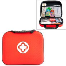 EVA Portable Car Home Outdoor Emergency Supplies Kit Survival Rescue Box (Rosso)