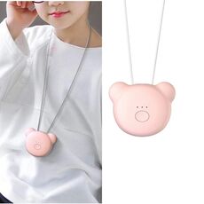 Purificatore d'aria per rimozione PM2,5 a ioni negativi con formaldeide collo stile orso mini (rosa)