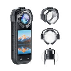 Per Insta360 X5 PULUZ Snap-on - Copertura protettiva in vetro temperato ottico (trasparente)