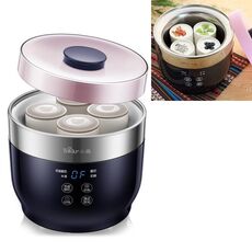 Bear SNJ-C10T1 Macchina per yogurt in ceramica completamente automatica per yogurt con riso, vino, formaggio, fodera in vetro + tazza divisa (spina CN)