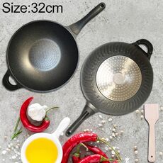 Maifanshi Padella Antiaderente Senza Fumo Olio Adatto per Fornello a Gas Iduction Cooker (32cm)