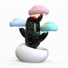 Cloud Weather Time Light Sveglia multifunzione intelligente a induzione per bambini (bianca)