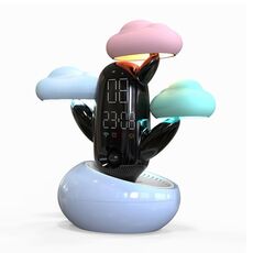 Cloud Weather Time Light Sveglia sveglia multifunzione a induzione intelligente per bambini (blu)