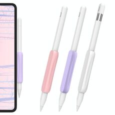 Per Apple Pencil USB-C / 2 AhaStyle PT113-3 3 pezzi Impugnatura in silicone per penna (bianco + viola + rosa)