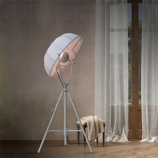 Satellite Studio Treppiede Lampada da terra Soggiorno Camera da letto, Spina CN, Taglia: S (Bianco)