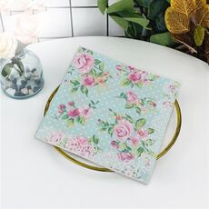 Tovagliette per banchetti di nozze con fiori stampati colorati 5 pezzi
