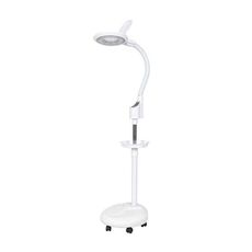 Lampada da terra a LED senza ombre Lampada di bellezza Touch Screen Nail Pattern Sopracciglio, spina CN (bianco)