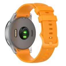 Cinturino per orologio in silicone tinta unita a quadri piccoli xDfind da 22 mm (arancione)