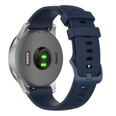 Cinturino per orologio in silicone tinta unita a quadri piccoli xDfind da 22 mm (blu navy)