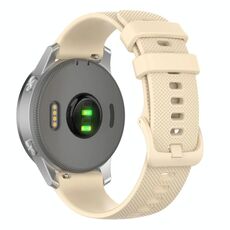 Cinturino per orologio in silicone tinta unita a quadri piccoli xDfind da 22 mm (beige)