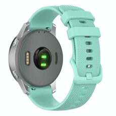 Cinturino per orologio in silicone tinta unita a quadri piccoli xDfind da 22 mm (verde acqua)