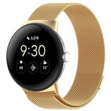 Cinturino magnetico in metallo milanese xDfind per Google Pixel Watch 3 da 45 mm (oro)