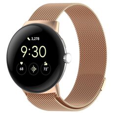 Cinturino magnetico in metallo milanese xDfind per Google Pixel Watch 3 da 45 mm (oro rosa)