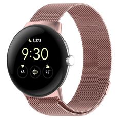 Cinturino magnetico in metallo milanese xDfind per Google Pixel Watch 3 da 45 mm (rosa)