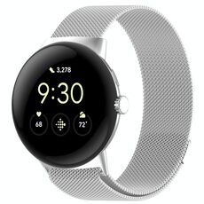 Cinturino magnetico in metallo milanese xDfind per Google Pixel Watch 3 da 45 mm (argento)
