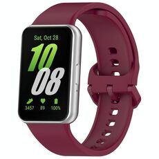 Cinturino per orologio in silicone con fibbia colorata xDfind per Samsung Galaxy Fit 4/3 (rosso vino)