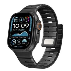 Cinturino magnetico in silicone Norman per Apple Watch 42 mm / 41 mm / 40 mm / 38 mm (nero)