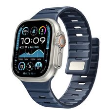 Cinturino magnetico in silicone Norman per Apple Watch 42 mm / 41 mm / 40 mm / 38 mm (blu scuro)