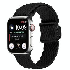 Cinturino elastico intrecciato con fibbia magnetica per Apple Watch da 46 mm / 49 mm / 45 mm / 44 mm (nero)