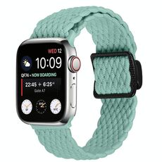 Cinturino elastico intrecciato con fibbia magnetica per Apple Watch da 46 mm / 49 mm / 45 mm / 44 mm (verde)
