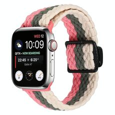 Cinturino elastico intrecciato con fibbia magnetica per Apple Watch da 46 mm / 49 mm / 45 mm / 44 mm (tre colori)