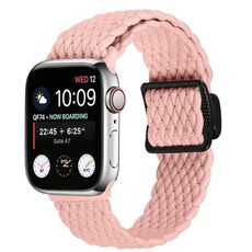 Cinturino elastico intrecciato con fibbia magnetica per Apple Watch da 42 mm / 41 mm / 40 mm / 38 mm (rosa)