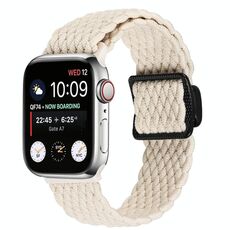 Cinturino elastico in tessuto con fibbia magnetica per Apple Watch da 42 mm / 41 mm / 40 mm / 38 mm (bianco crema)