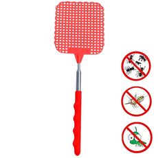 Creativo scacciamosche in plastica retrattile Forniture estive Schiacciamosche (rosso)