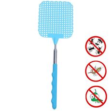 Scacciamosche in plastica retrattile creativo Forniture estive Schiacciamosche (blu)