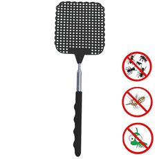Scacciamosche in plastica retrattile creativo Forniture estive Schiacciamosche (Nero)