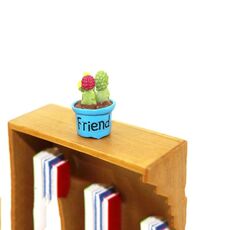 Mini simpatico fiore artificiale in vaso con fiori in miniatura per la decorazione della casa delle bambole (blu)