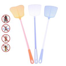 Scacciamosche scacciamosche con manico lungo in plastica per uso domestico, consegna casuale dei colori