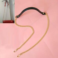 Borsa da donna Borsa a tracolla lunga con catena in pelle PU Accessori (nero)