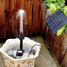 Spruzzatore di sospensione della pompa dell'acqua di CC della fontana solare della decorazione del giardino roccioso (nero)
