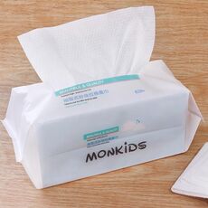 MONKIDS KS037 Asciugamano monouso per il viso Asciugamano detergente per perle ispessimento in puro cotone, Stile: 100 fogli Texture perline
