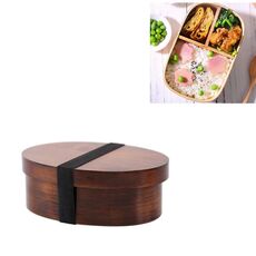 Bento Box portatile per la protezione dell'ambiente da tavola in legno, stile: singolo strato (colore della vernice)